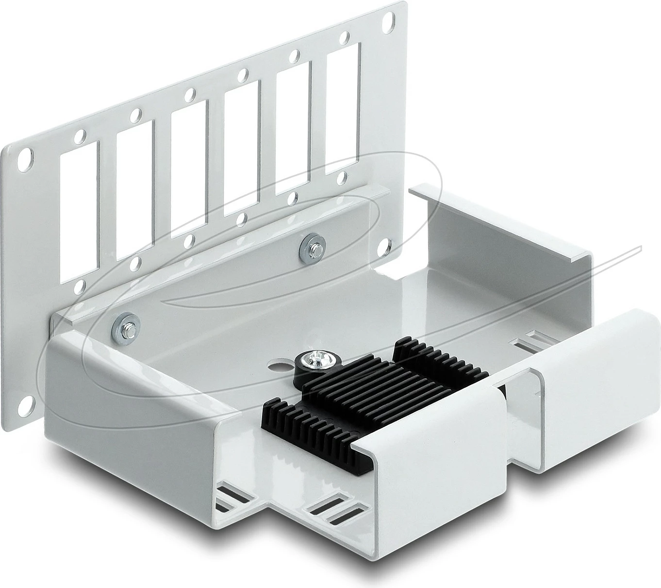 Panel patch fibër optike DeLOCK 91065, SC/LC, 6 konektorë, DIN rail, metal, gri
