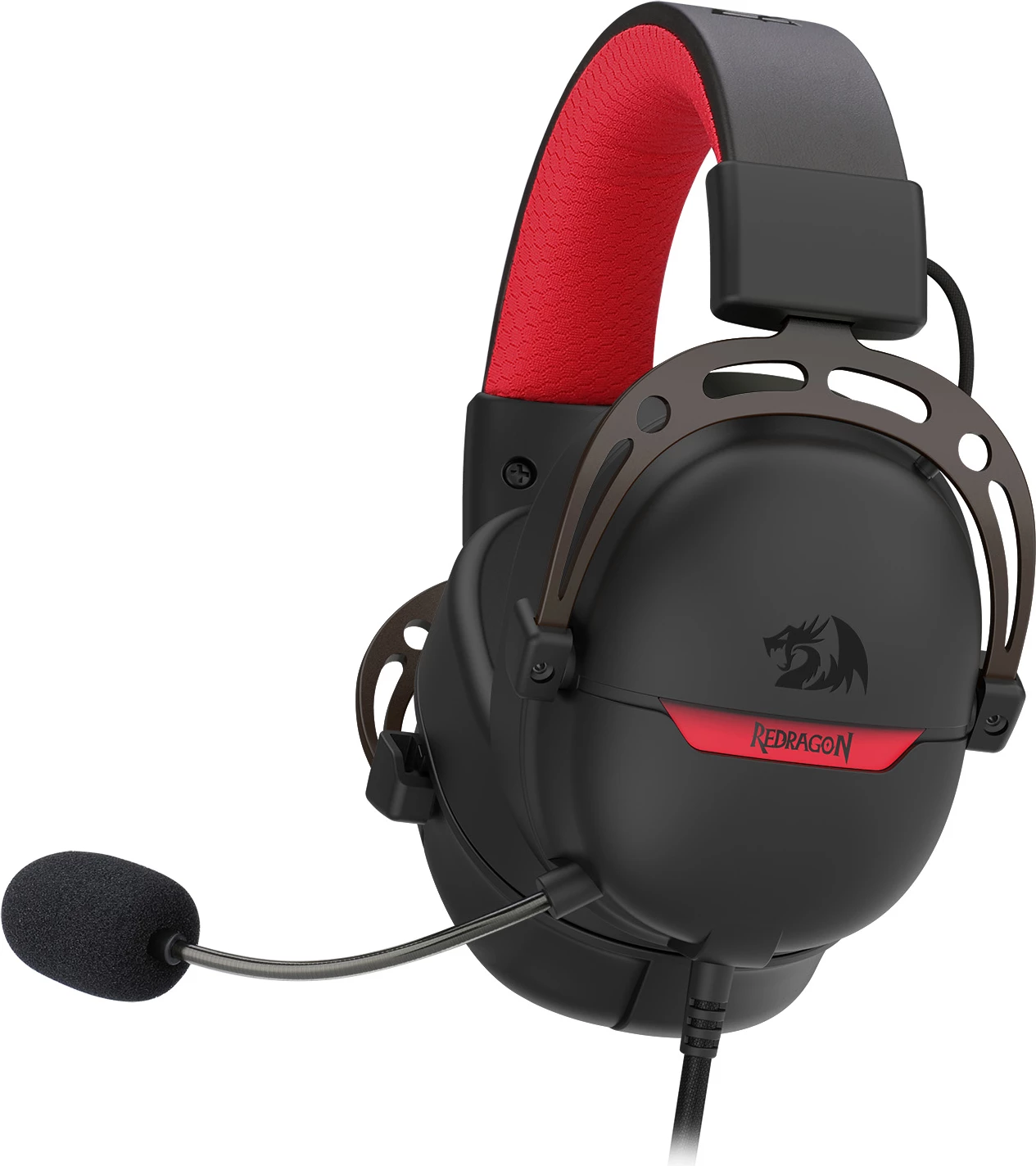 Kufje gaming Redragon Aurora H376PP, me kabllo USB, 7.1 surround, RGB, me mikrofon, 2.1 m, ngjyrë e zezë