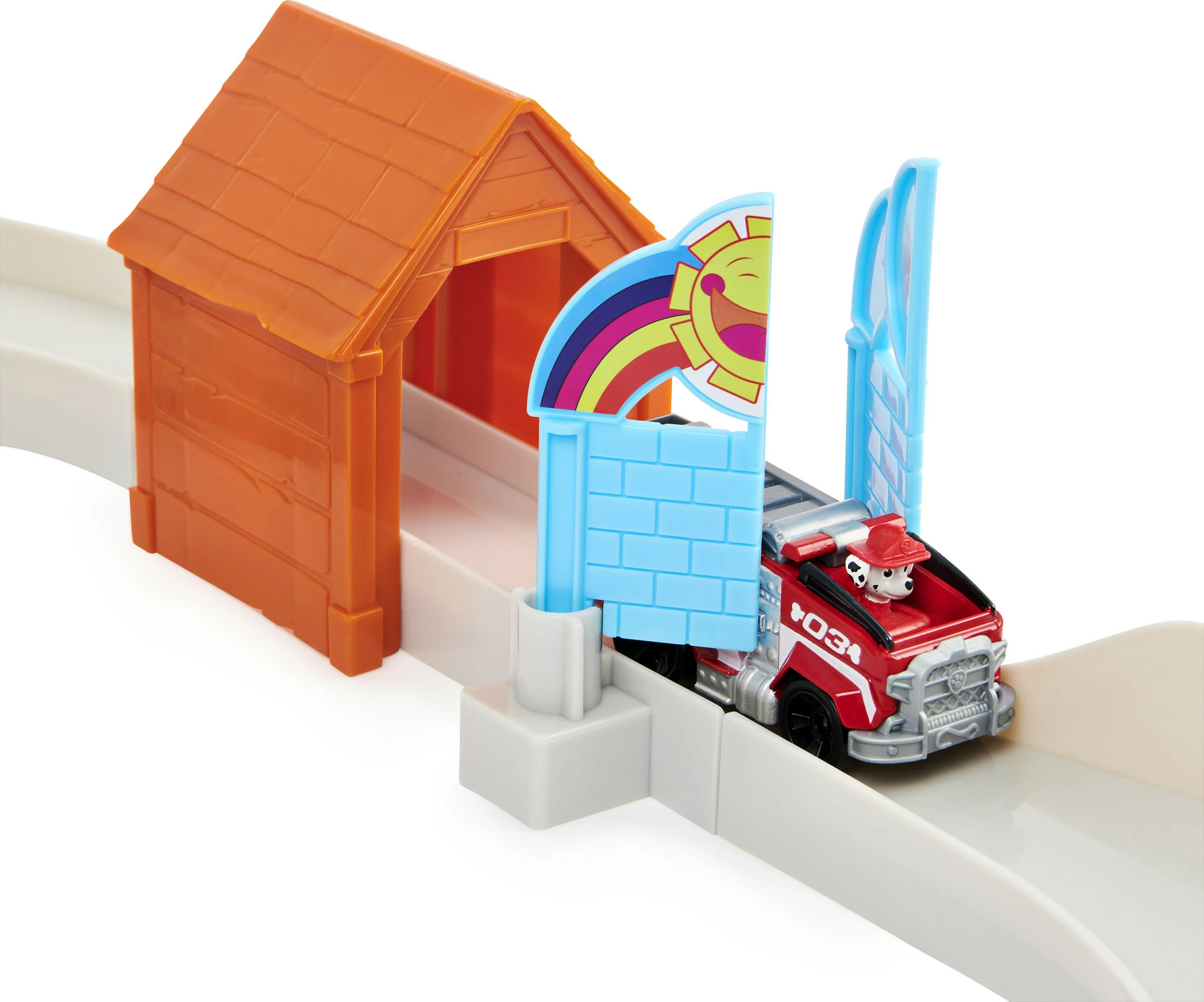 Set pistë me veturë Spin Master PAW Patrol True Metal Total City Rescue, Marshall 1:55, 3+ vjeç, shumëngjyrësh
