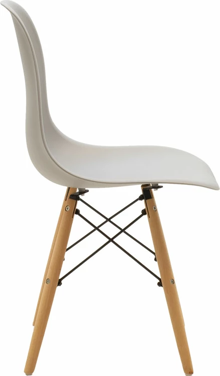 Karrige Julita PP ngjyrë gri-këmbë natyrale 46x50x82cm