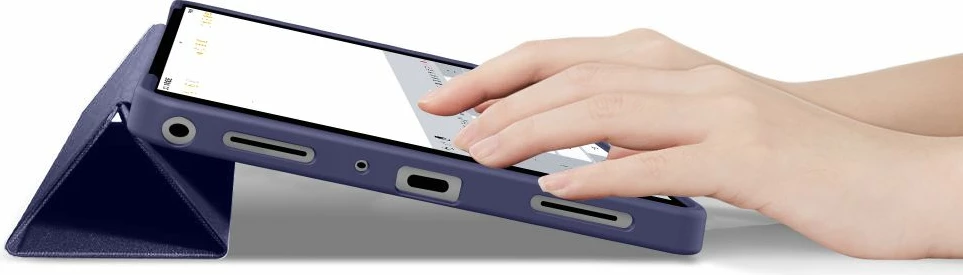 Mbështjellës Tech-Protect SmartCase për Samsung Galaxy Tab A9+ / A11+ Plus 11" (X210/X215/X216/X230/X235/X236), blu navy, 1 copë
