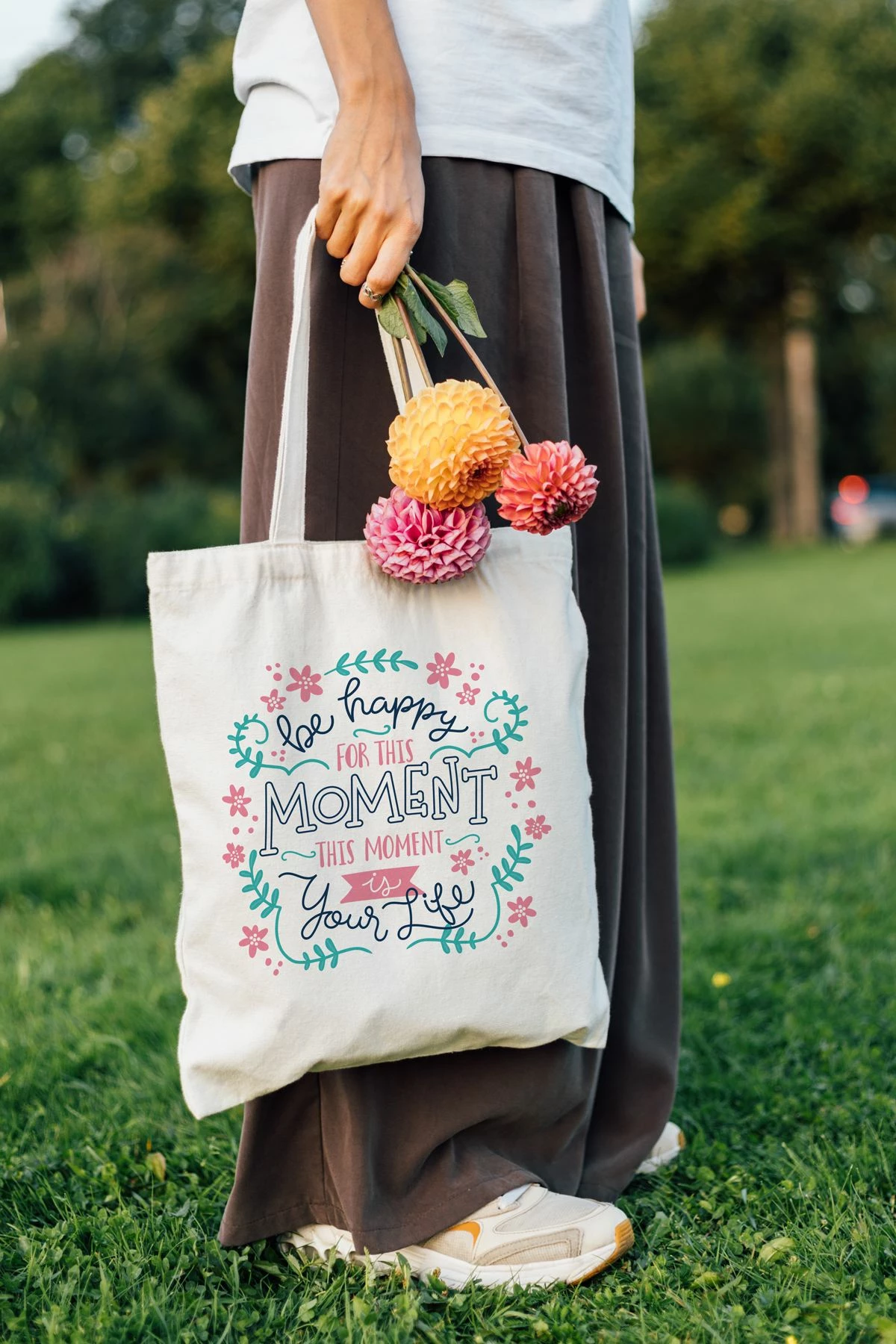 Çantë tote Zoozie Bags, model 1, shumëngjyrëshe