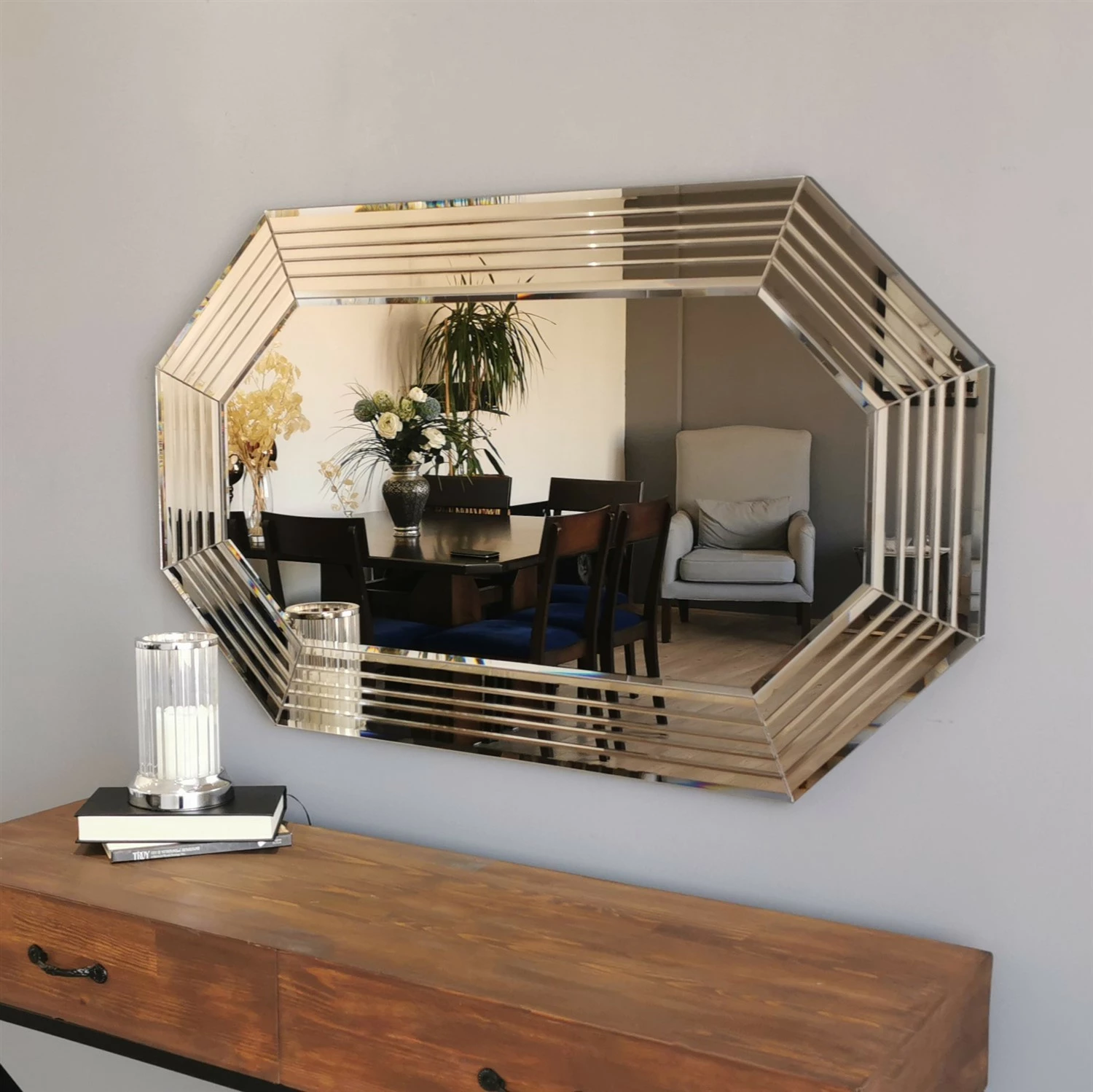 Pasqyrë bronzi Hanah Home, A313Y, 100x60cm