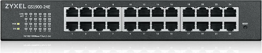 Switch Zyxel GS1900-24E-EU0103F, Managed, L2, Gigabit Ethernet, Rack mounting, 1U, Wall mountable