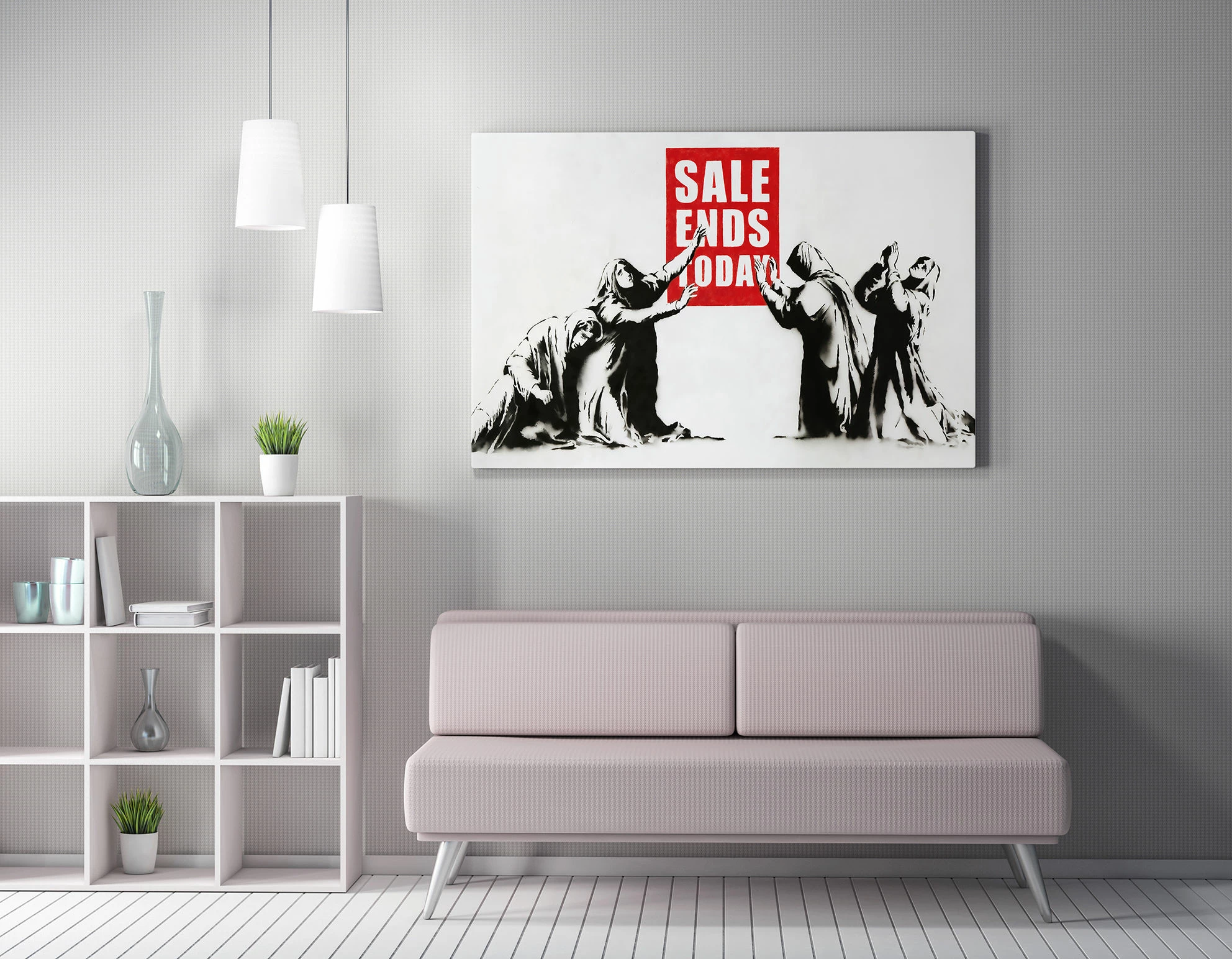 Pikturë dekorative në kanavacë, Banksy, shumëngjyrëshe, WY123, 50x70cm