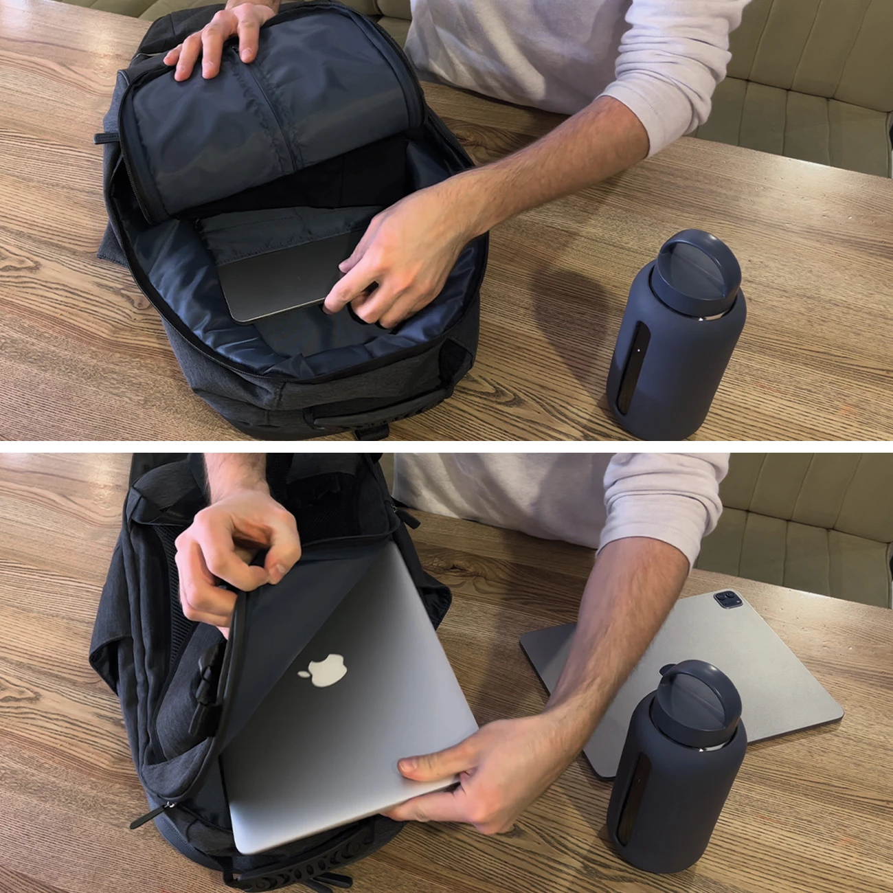 Çantë biçiklete Wozinsky WBB33BK, 30L, shpinore 2-në-1, e zezë