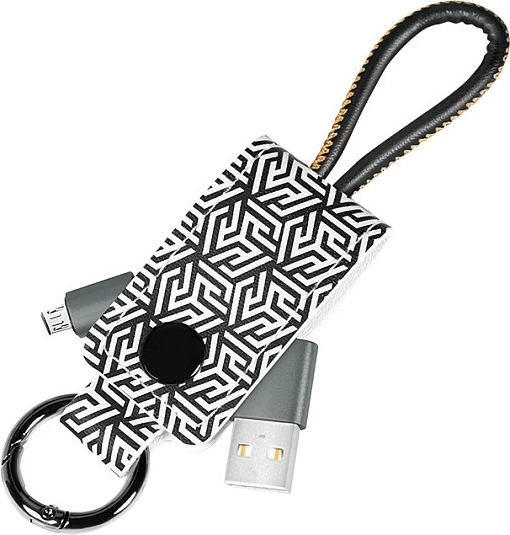 Kabllo USB LogiLink USB 2.0, USB-A në Micro-USB, 0.22m, bardhë/zi