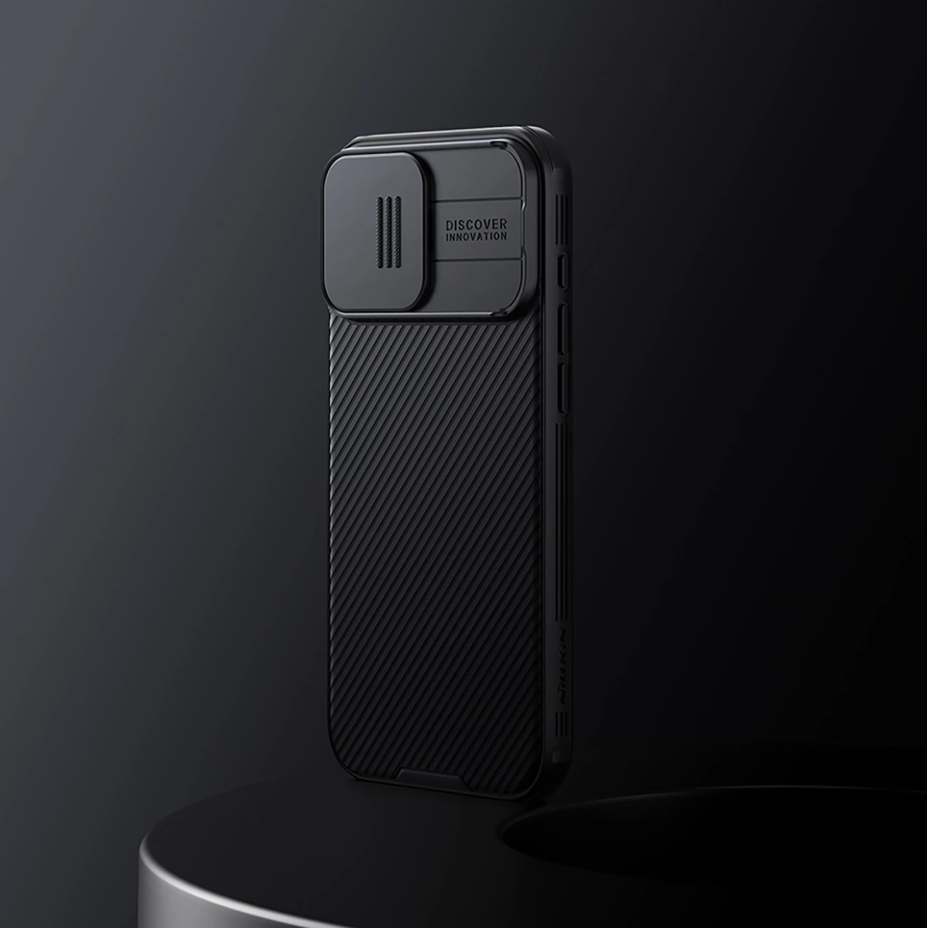 Mbështjellës Nillkin CamShield Pro Magnetic për iPhone 16 Pro, i zi