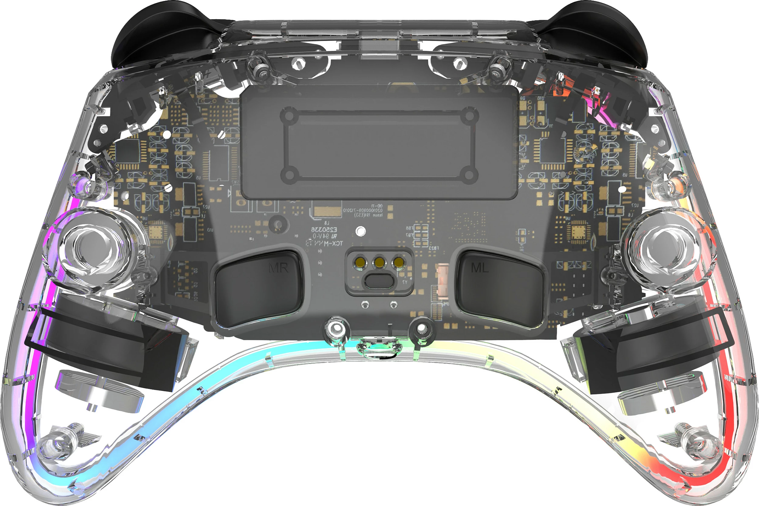 Kontroller Deltaco Gaming Controller 2 C Taste, wireless/USB-C, RGB, transparent 3
