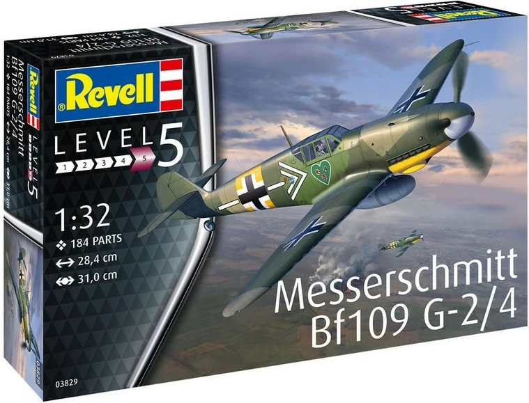 Model plastik Revell Messerschmitt BF 109G-2/4, 1:32, 184 pjesë