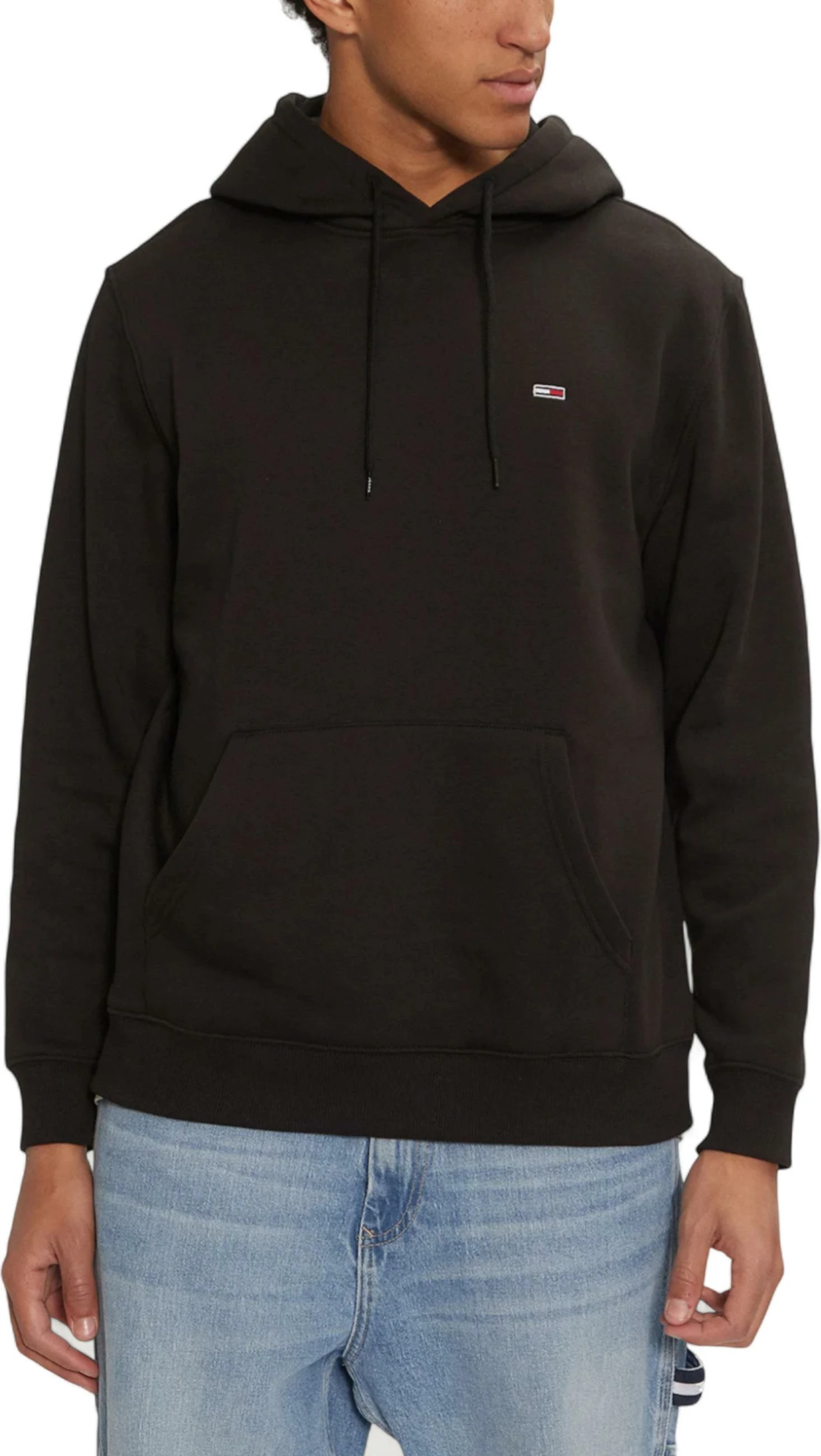 Duks për meshkuj Tommy Hilfiger Jeans TJM REG S FLAG Hoodie DM0DM20742, i zi