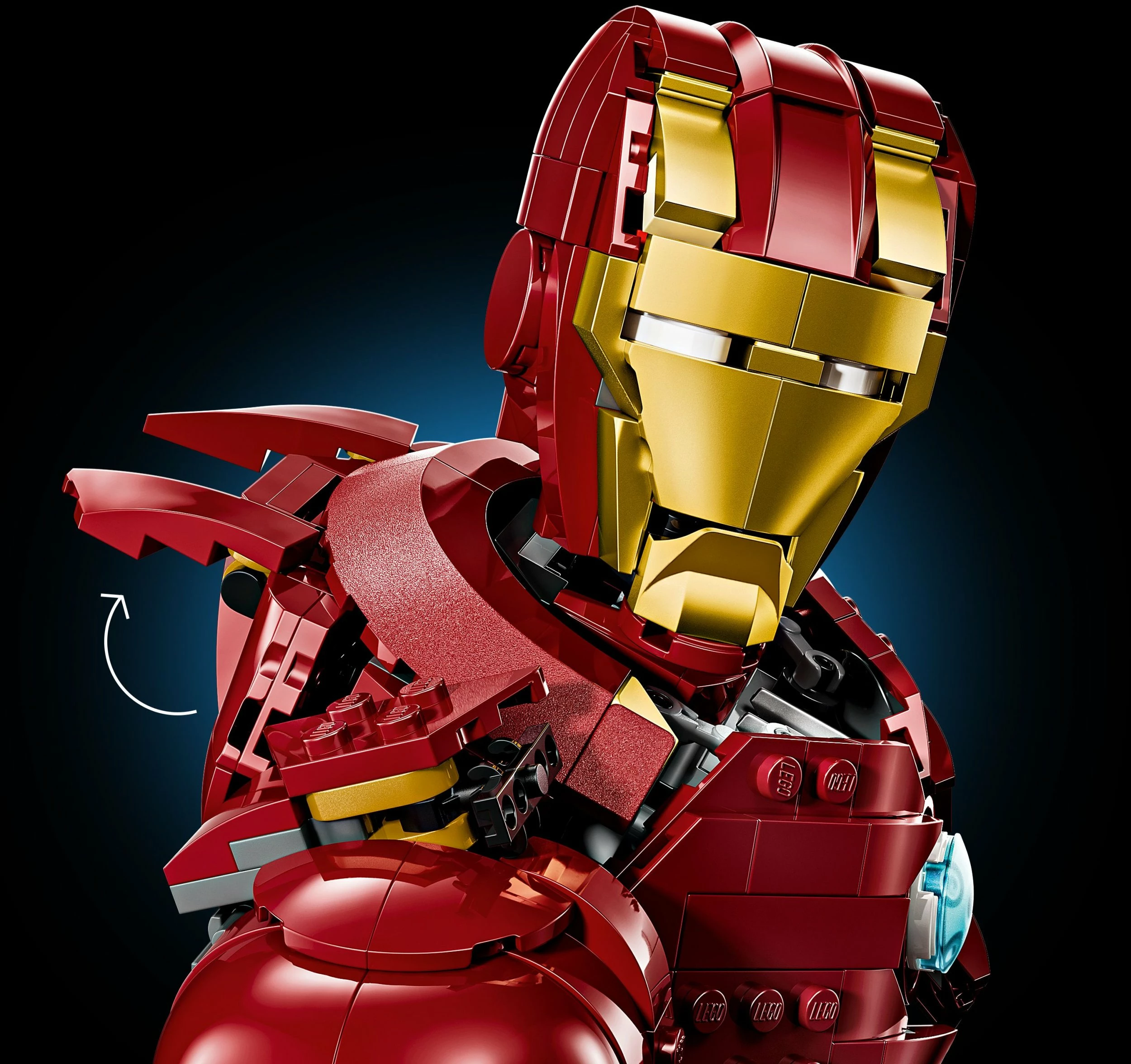 Set LEGO LEGO Marvel Bust of Iron Man MK4 76327, 436 pjesë, kuqe/ari