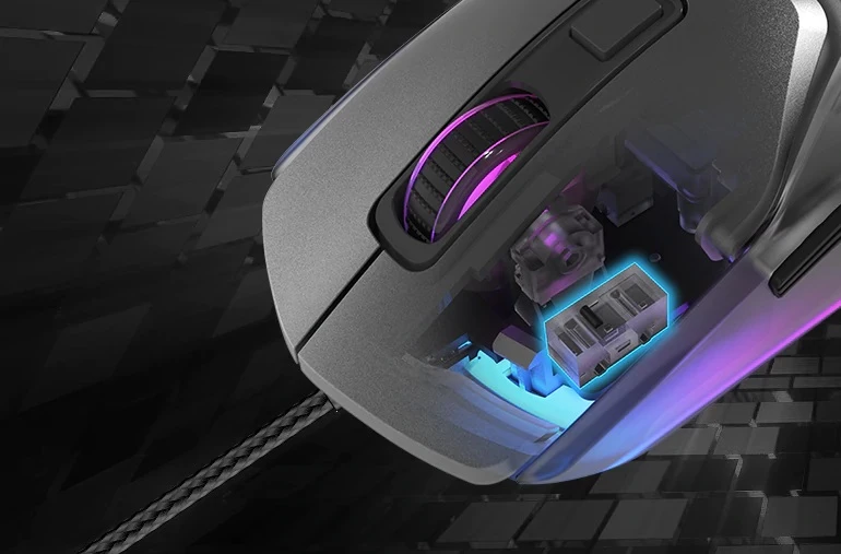 Maus gaming Marvo Fit Lite G1, 12000 DPI, RGB, me kabllo, 7 butona, i zi