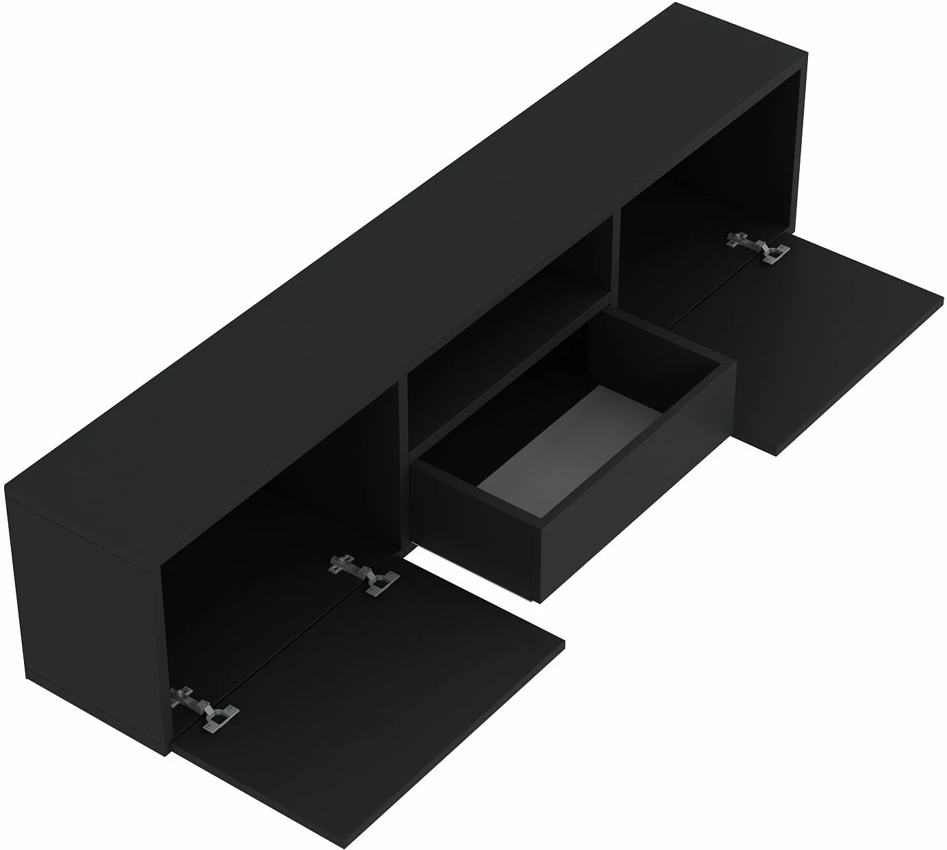 Komodë për TV Skye Decor, 1307-DROP-1, antracit, argjend