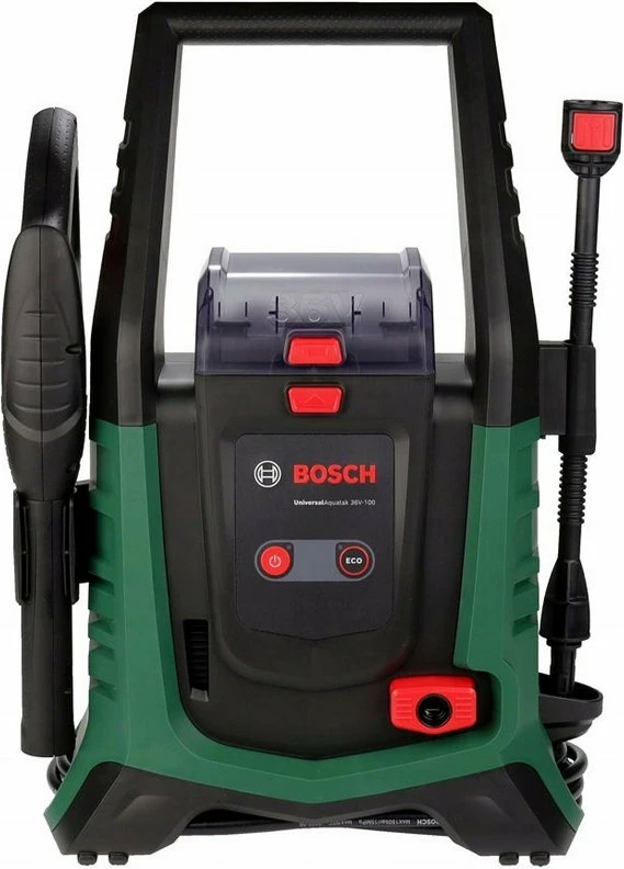 Larëse presioni Bosch UniversalAquatak 36V-100 36V, 100 bar, tub 4 m, trup pa bateri/karikues, jeshile/zezë