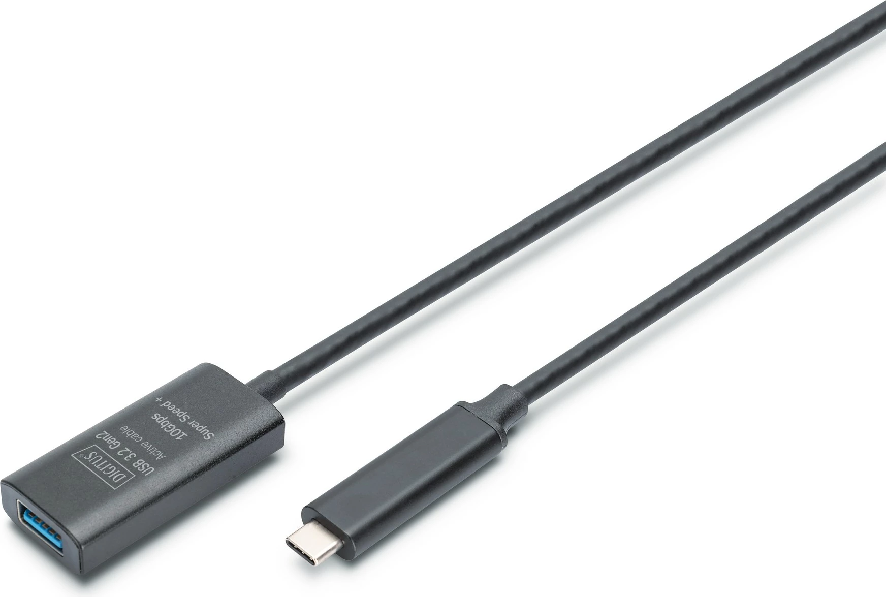Kabllo zgjatues Digitus USB-C në USB-A 5m, USB 3.2 Gen 2, e zezë