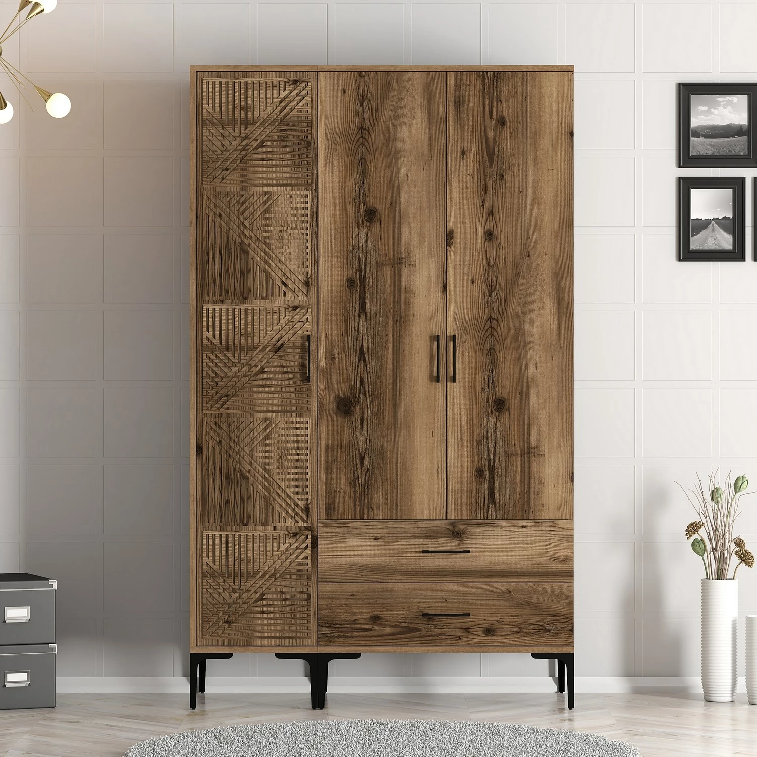 Dollap Walnut Skye Decor, Kumsal PT