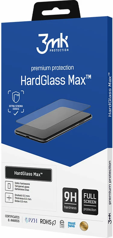 Xham mbrojtës 3mk HardGlass Max 9H Full Screen 0.3mm për Samsung Galaxy S8+, e zezë, 1 copë