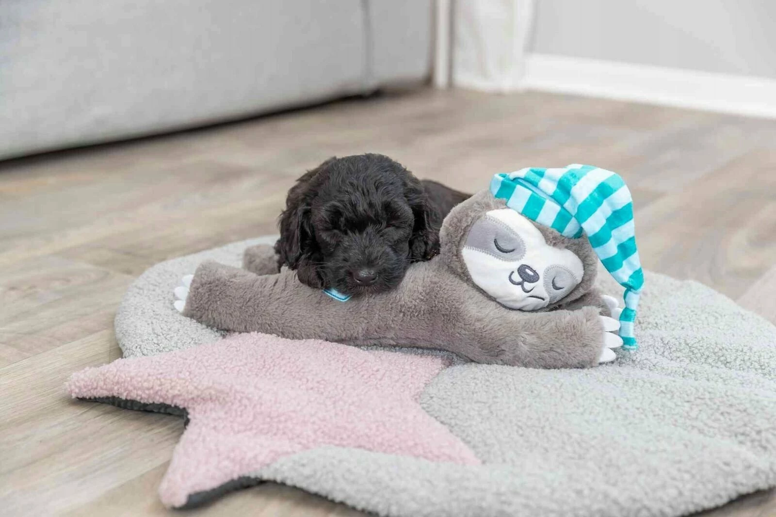 Lodër plush për qen Trixie TX-36166, përtac me rrahje zemre, 34 cm, bateri LR44, shumëngjyrëshe