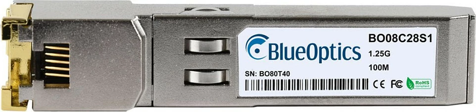 Modul SFP BlueOptics BO08C28S1, 1Gbps 1000BASE, 100m, ngjyrë çelik inox