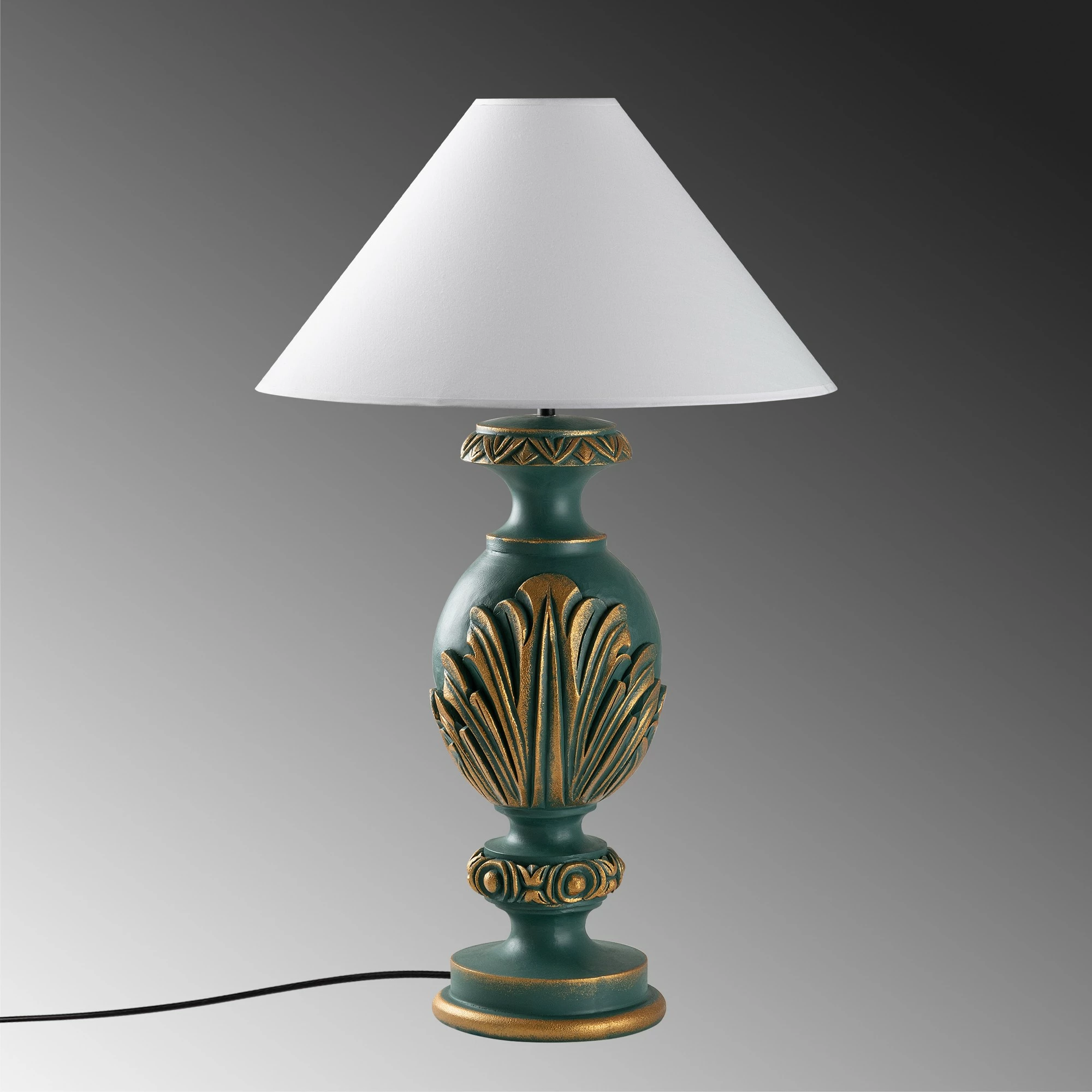 Llambë tavoline Opviq, ELEGANZE-5315, jeshile dhe e bardhë