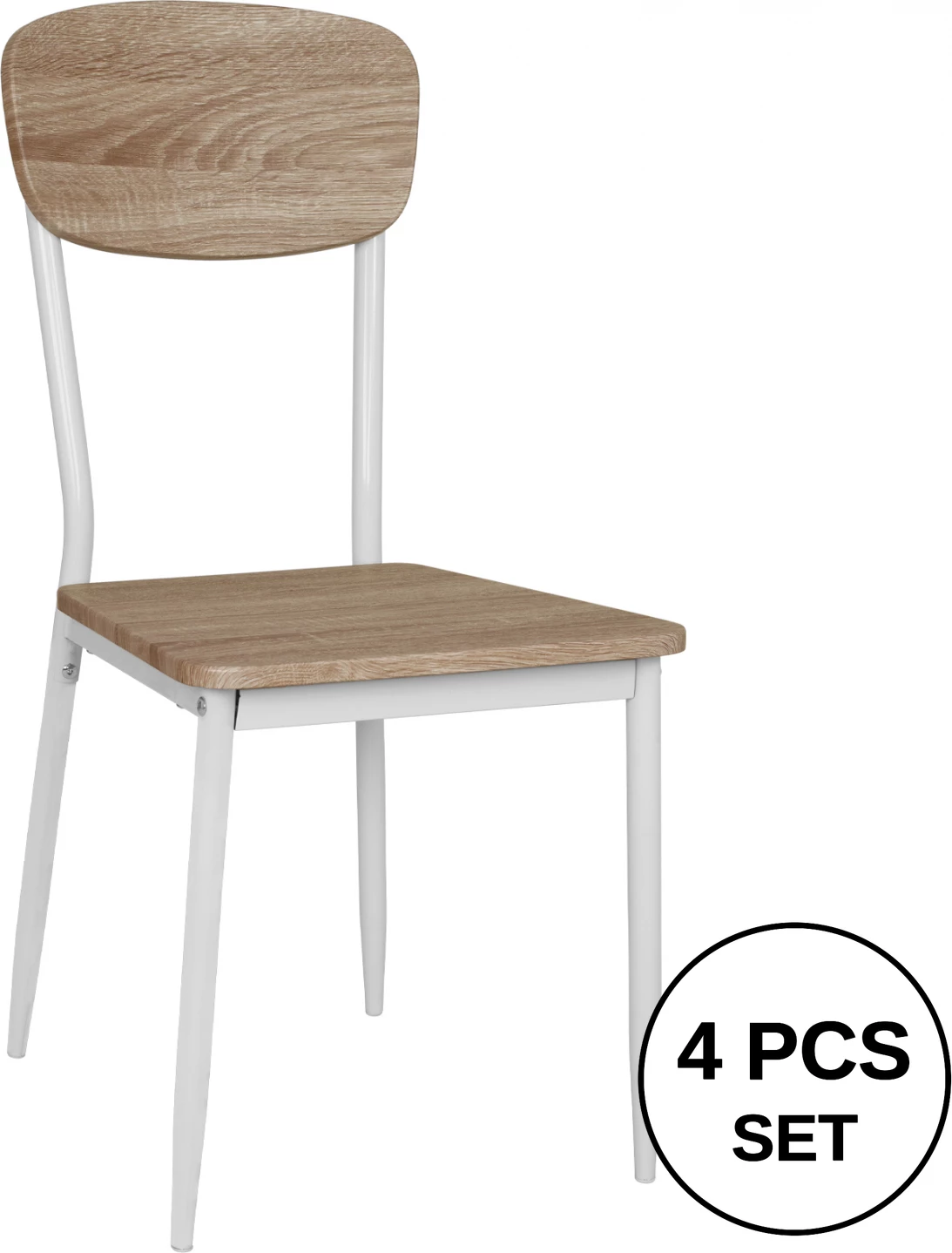 Karrige ngrënieje sonama me këmbë të bardha, FH8373.02, 39,5x49,5x87 cm, set prej 4 copë