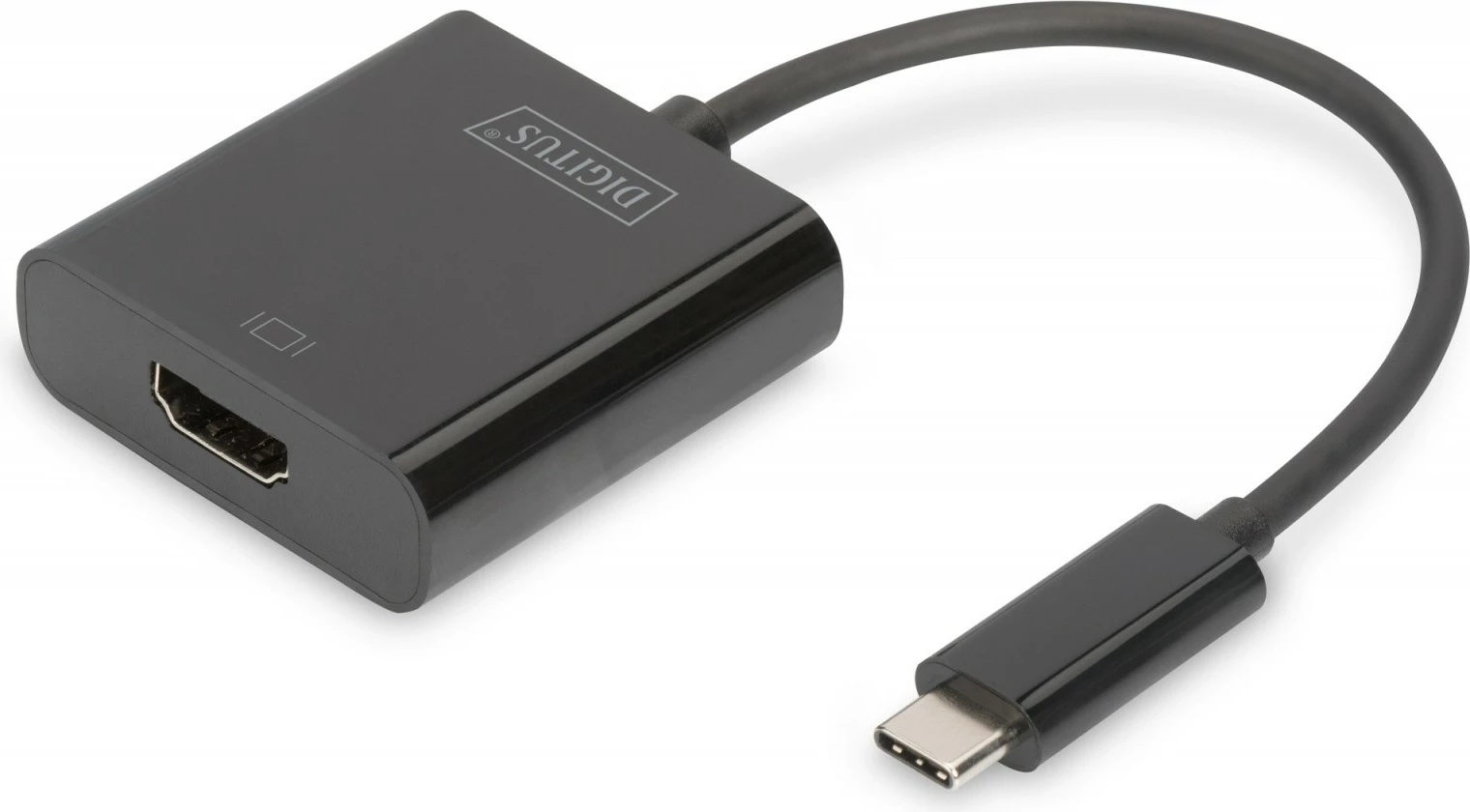 Adapter grafik Digitus DA-70852, USB Type-C në HDMI, 4K 30Hz, 15cm, i zi