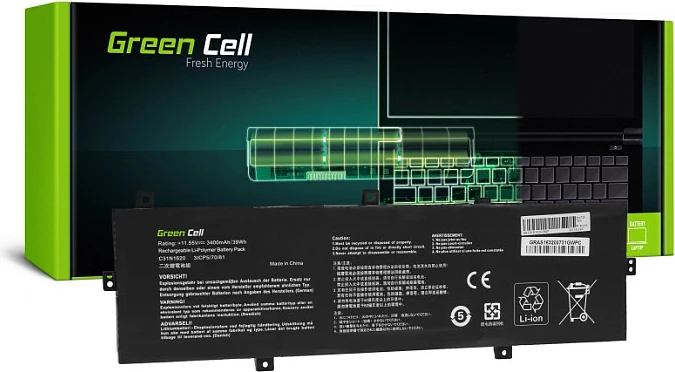Bateri Green Cell për Asus ZenBook UX430/UX430U/UX430UA/UX430UN, 3400 mAh, 11.55V, e zezë