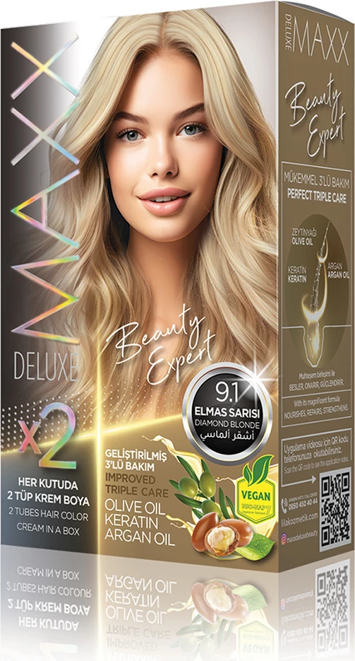 Ngjyrë për flokë SET B-EXPERT 9.1 Diamond Blonde, 2 x 50 ml