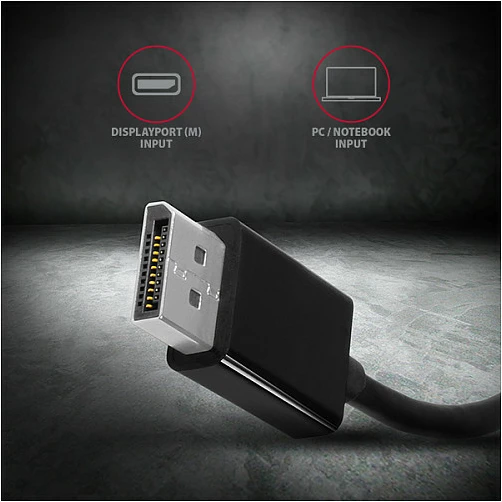 Adapter DisplayPort në VGA Axagon RVD-VGN, WUXGA, i zi