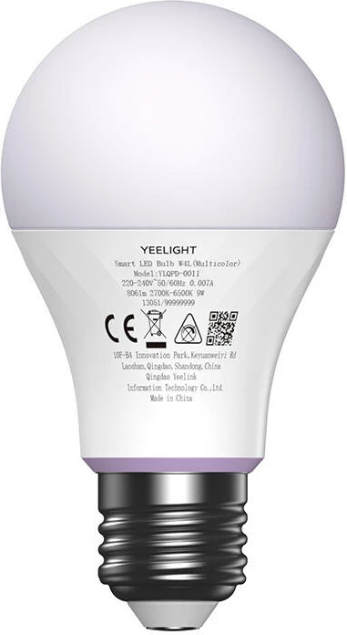 Llambë LED e mençur Yeelight W4, E27, 9W, 806 lm, me ngjyra, 1 copë