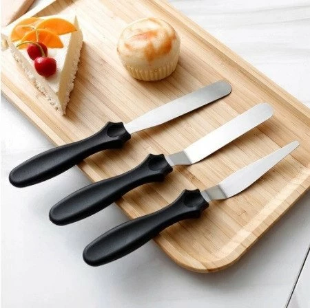 Spatulë dekorimi, Brunbeste BB-1693, inoks 22–23.5 cm, e zezë, set 3 copë