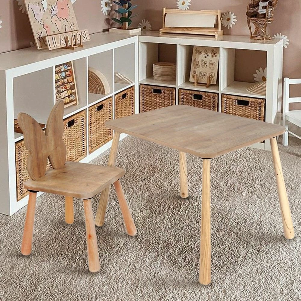 Set tavoline për fëmijë Skye Decor, BLTYZ-AKTV062, ngjyrë lisi, 11 copë