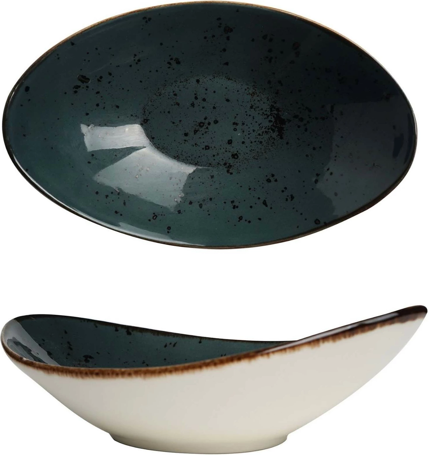 Tas porcelani Fine Dine Arando Boat 250x160 mm, gri, set 6 copë