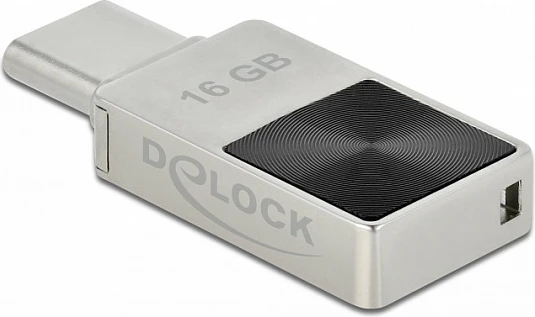 USB memorje DeLOCK Mini USB-C 16GB, USB 3.2 Gen 1, metal, 120 MB/s, argjendtë