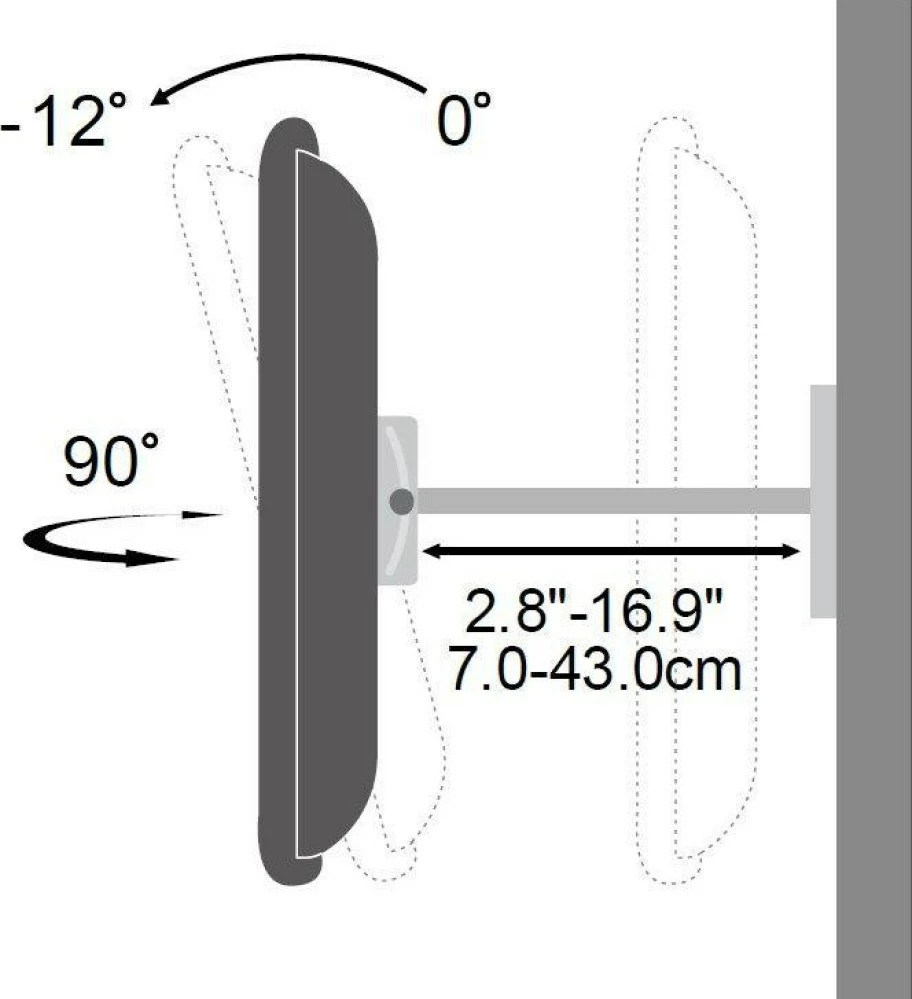 Mbajtëse për TV Techly 42-70", Full-Motion Dual Arm, ICA-PLB 147XL, e zezë