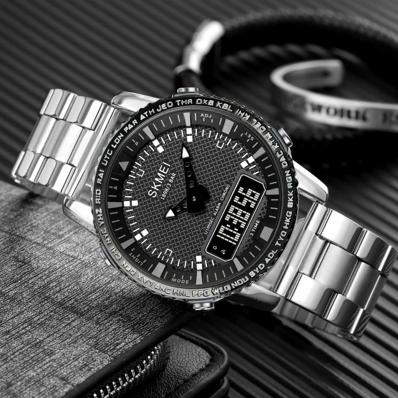 Orë dore për meshkuj Skmei, e zezë