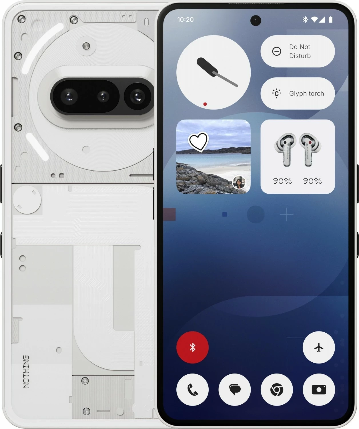 Celular Nothing Phone (3a) 8/128GB bardhë