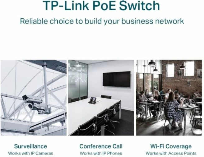 Switch TP-LINK TL-SG1218MPE 18 porta Gigabit, 16x PoE+ 250W, 2x SFP, Rack-mount, E zezë