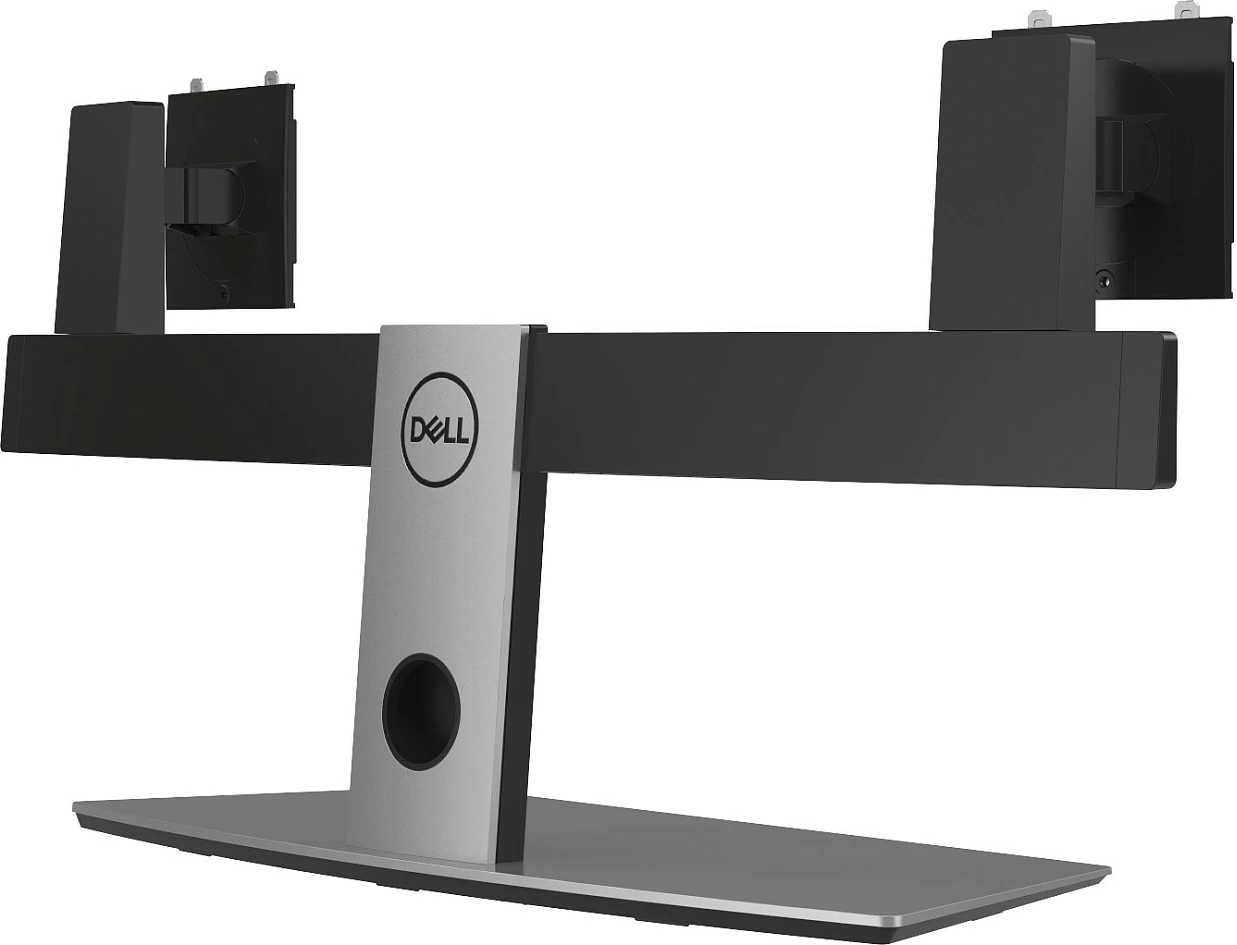 Mbajtës tavoline për dy monitorë Dell Pro MDS19, VESA 100x100, 19-27", rregullim lartësie, alumin/zezë