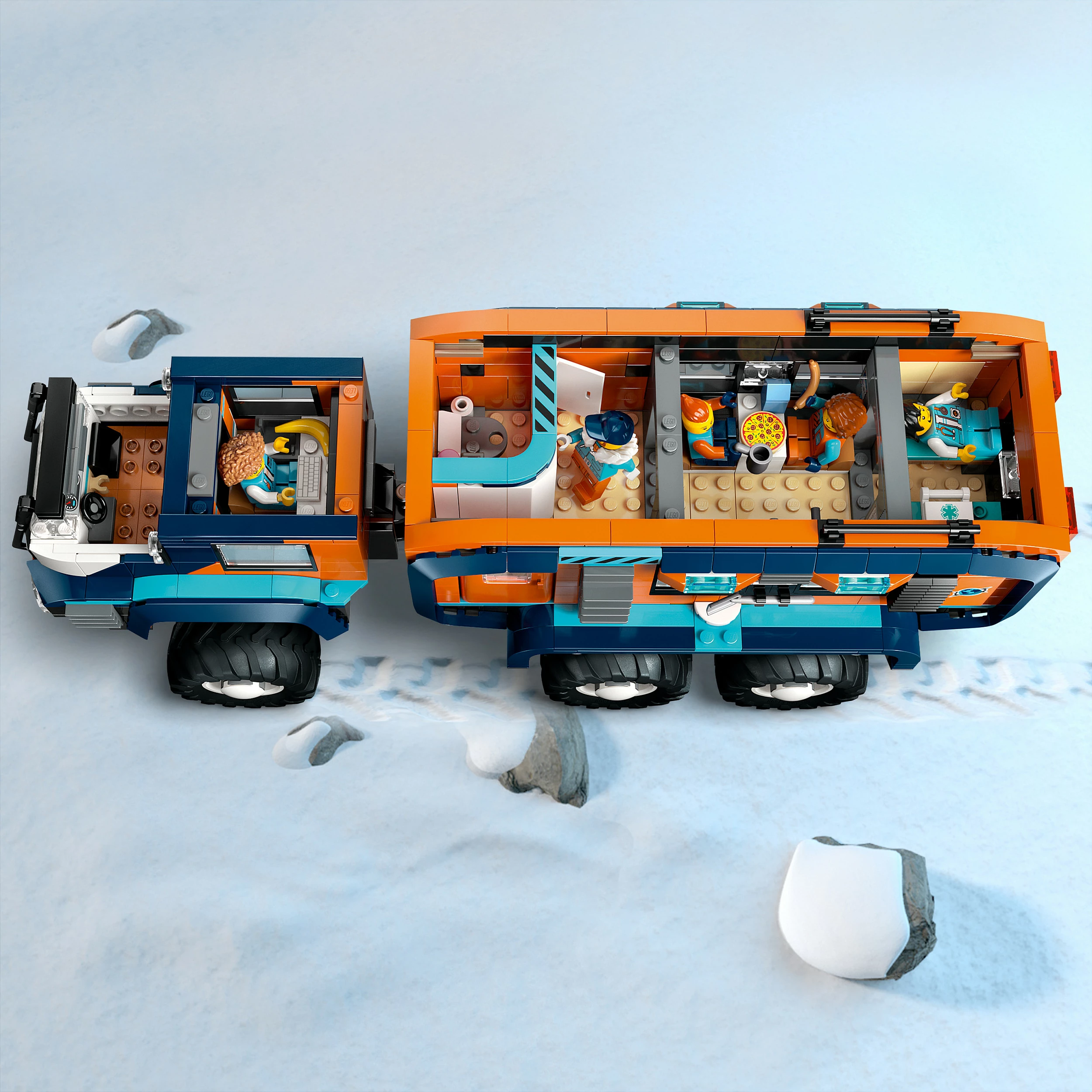 Set ndërtimi LEGO City 60471 Arctic Explorer Science Lab Truck, 1064 copë, multikolor