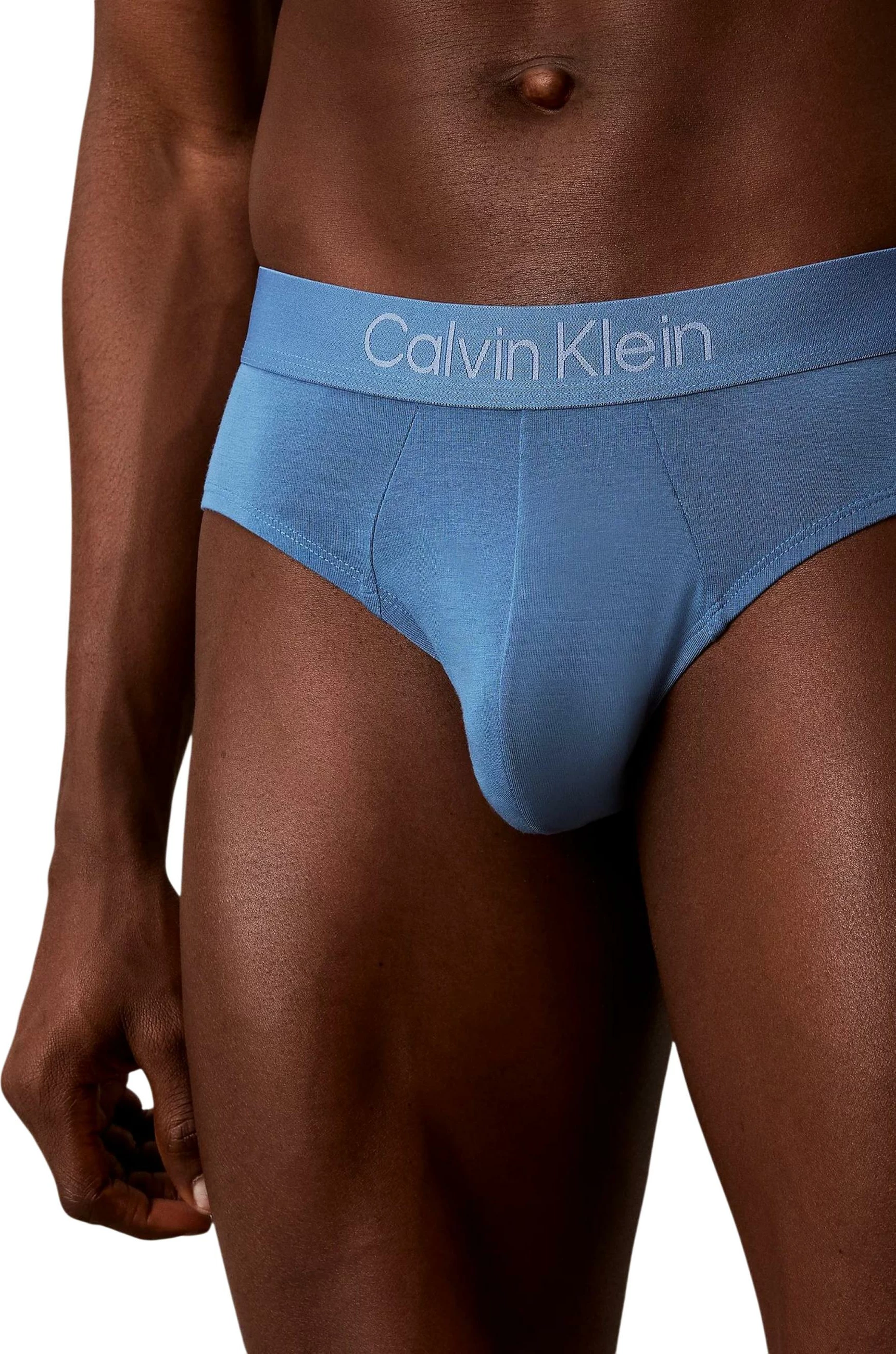 Të brendshme për meshkuj Calvin Klein Underwear Hip Brief 3PK LV00NB4191, bezhë/blu [Madhësia: XL]
