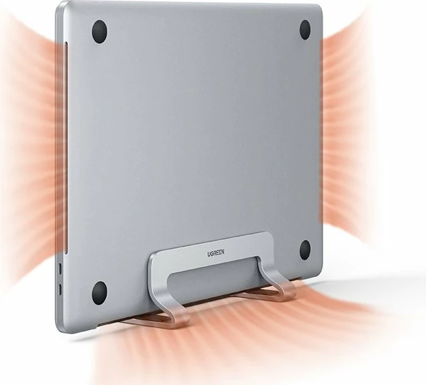 Mbajtëse vertikale për laptop Ugreen LP258, aliazh zinku, e argjendtë