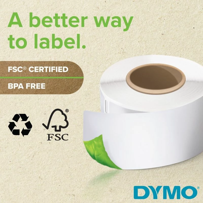 Etiketa vetëngjitëse për printer DYMO LW, Yakimasport S0722390, të bardha, set 24 rrotulla