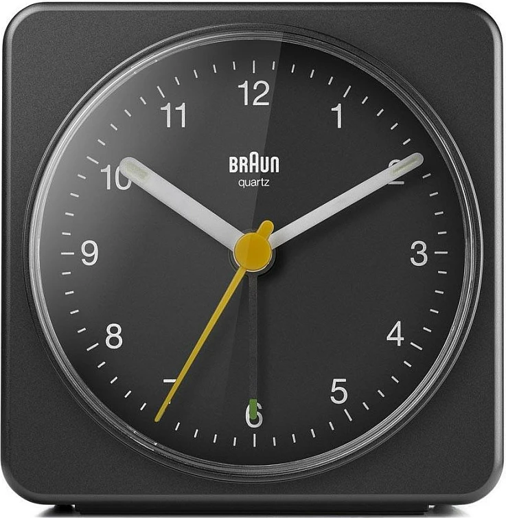 Orë alarmi Braun BC03B, quartz, analoge, zezë