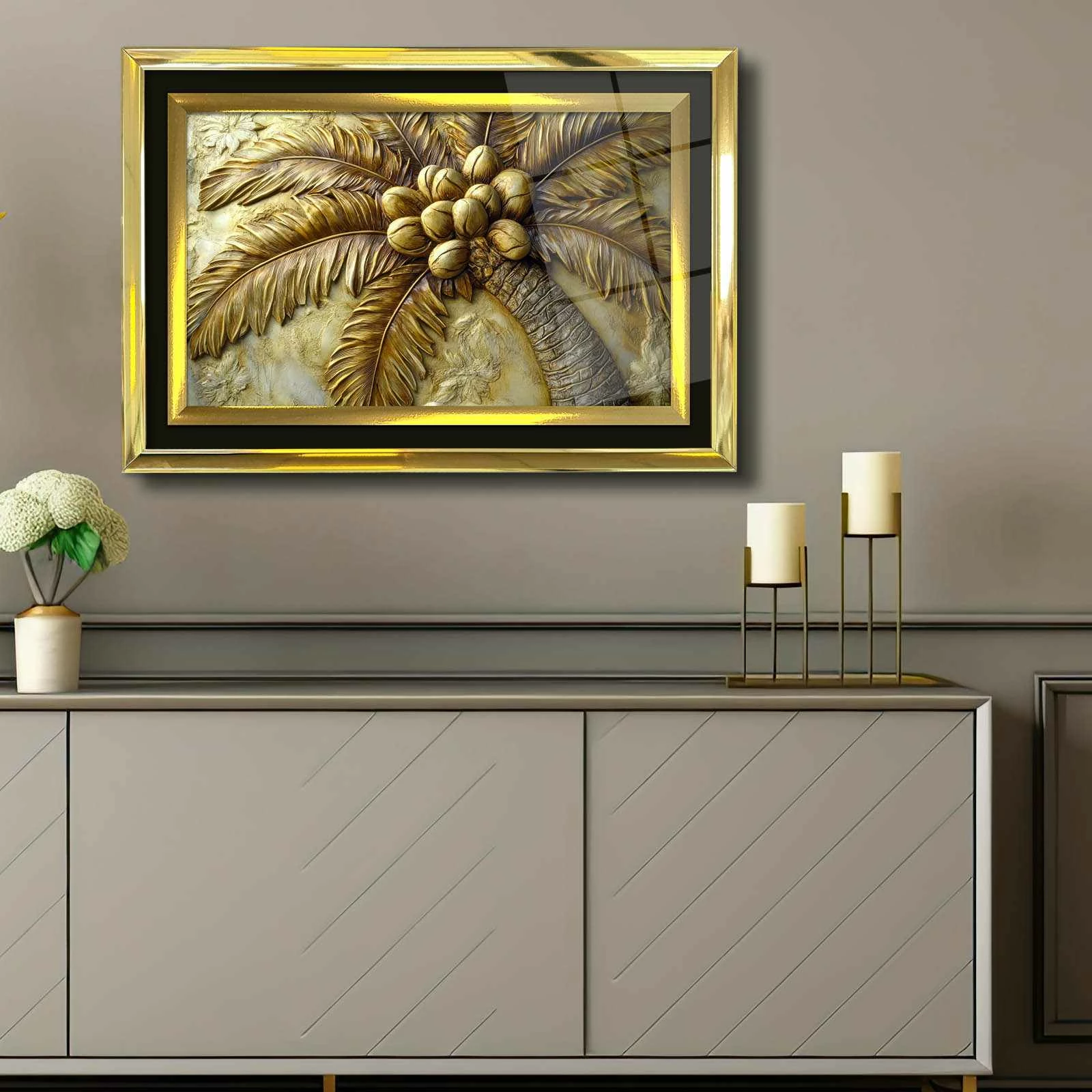 Pikturë dekorative me kornizë, shumëngjyrëshe, Wallity, 43x65cm, 1 copë