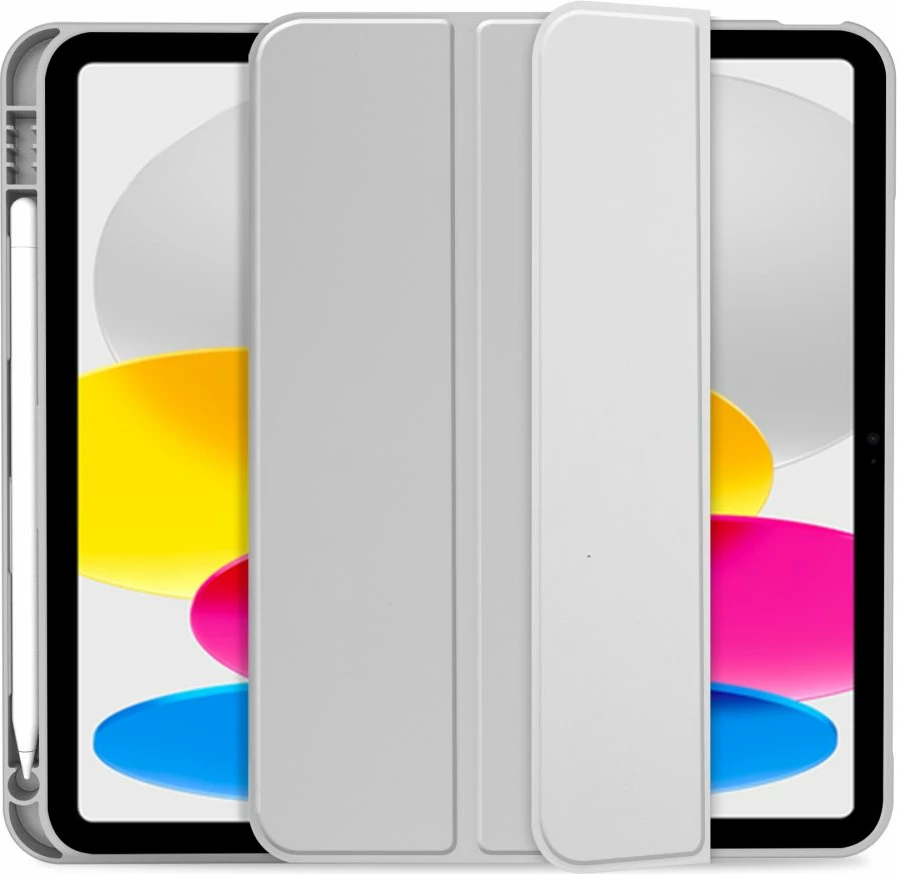 Mbështjellës tablet Tech-Protect SC Pen Case për iPad 10.9" (2022), silikon, gri e çelët