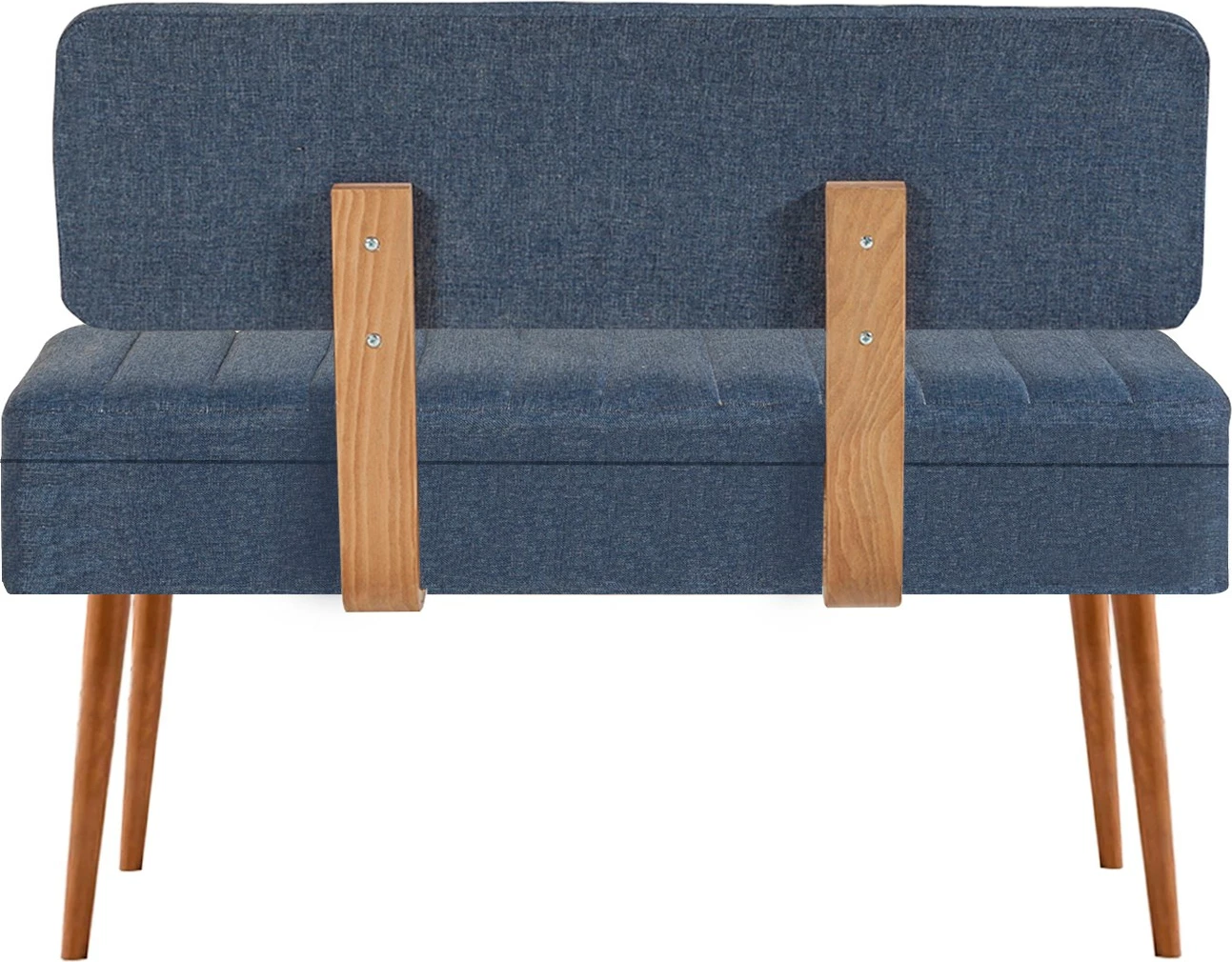 Set tavoline me karrige, e zgjatshme, 5 pjesë, Hanah Home, Vina 1048 - 4 - Atlantic, ngjyrë druri dhe blu e errët