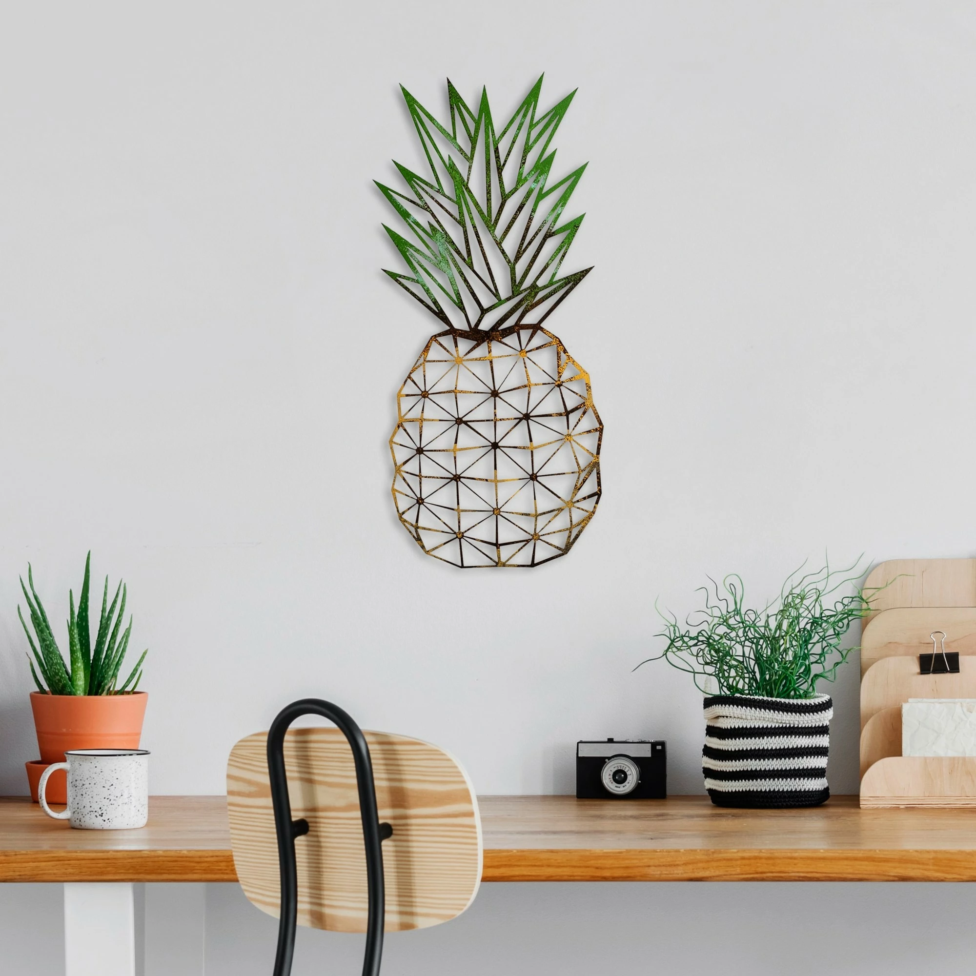 Aksesor muri dekorativ prej metali, ananas, Wallity 223