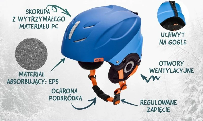 Helmetë për ski Meteor, për meshkuj dhe femra, ngjyrë blu marine